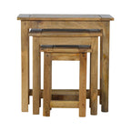 Solid Wood Stool Set of 3