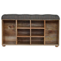 Multi Tweed Open Shoe Storage Bench