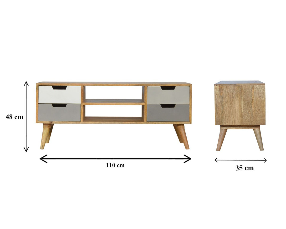 Grey Painted Open TV Unit