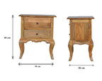 Bedside Table with Cabriole Legs