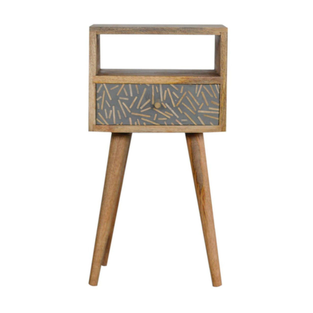 Brass Metal Slot Bedside