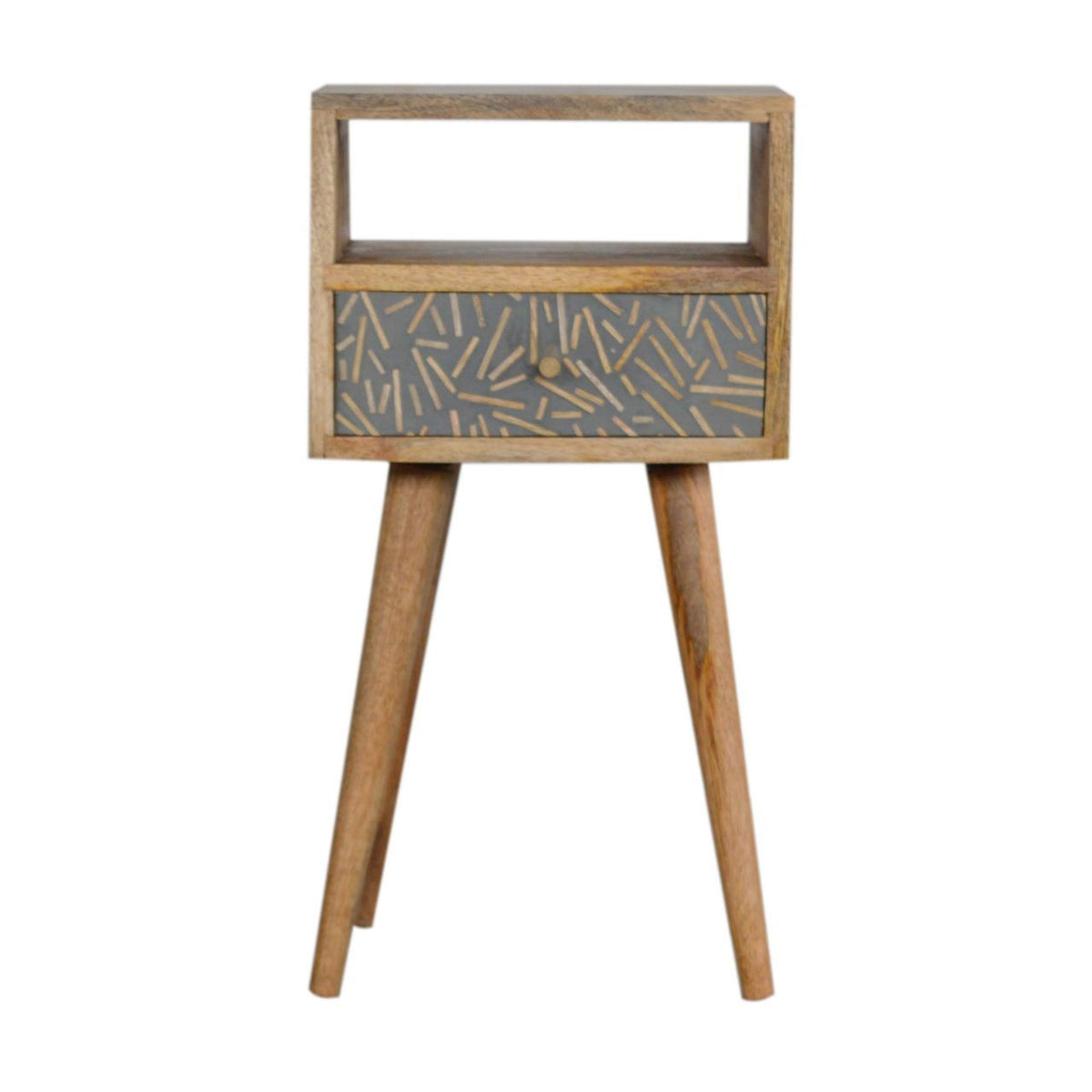 Brass Metal Slot Bedside