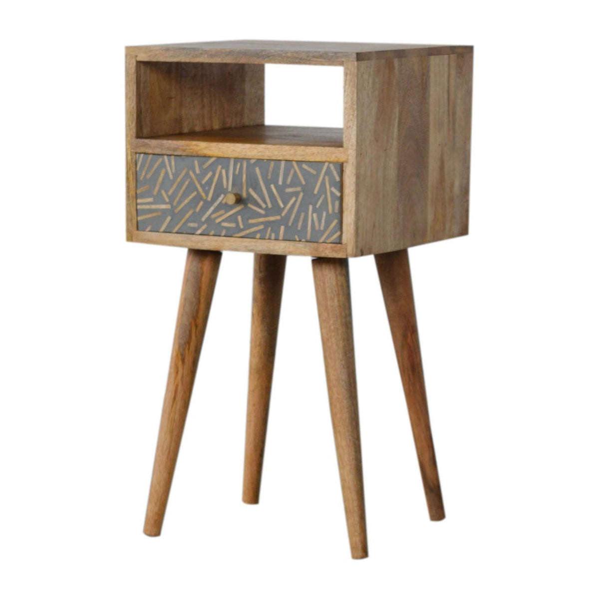 Brass Metal Slot Bedside