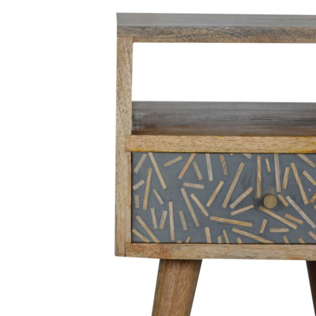 Brass Metal Slot Bedside