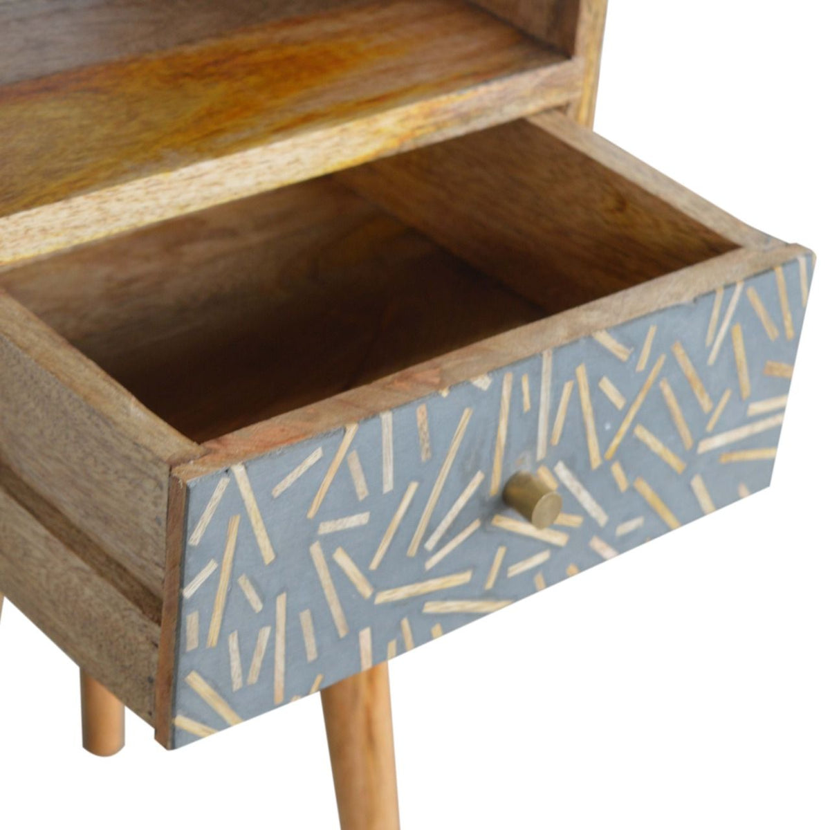 Brass Metal Slot Bedside