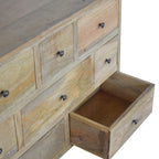 Oak-Tone Solid Wood 8 Drawer Chest