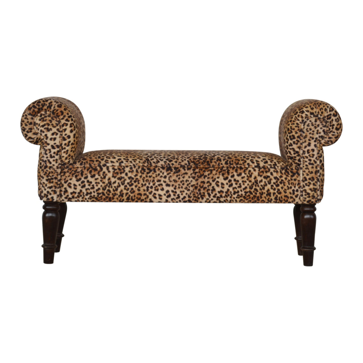 Multi Tweed Turned Bedroom Bench