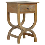 Oak-Tone Serpentine Bedside