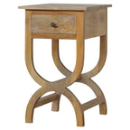 Oak-Tone Serpentine Bedside