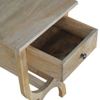 Oak-Tone Serpentine Bedside
