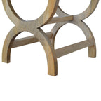 Oak-Tone Serpentine Bedside