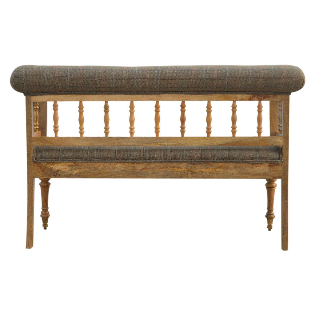 Multi Tweed Deep Button Bench