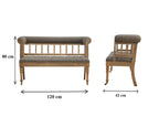 Multi Tweed Deep Button Bench