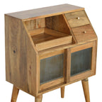 Multi Drawer Glass Bedside