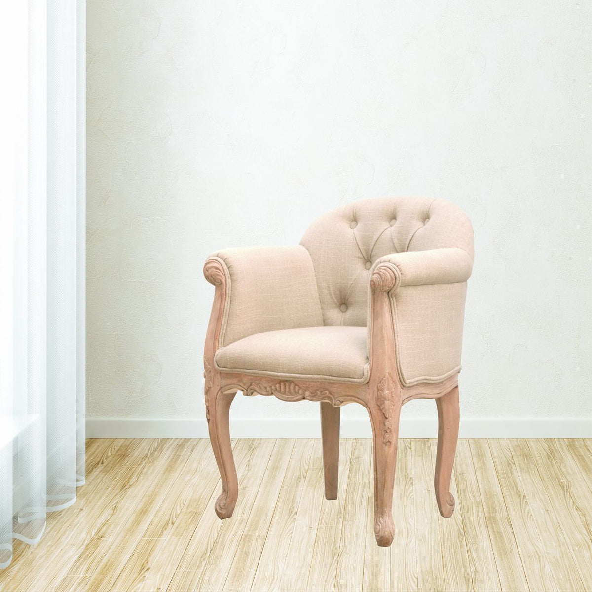 French Style Deep Button Chair