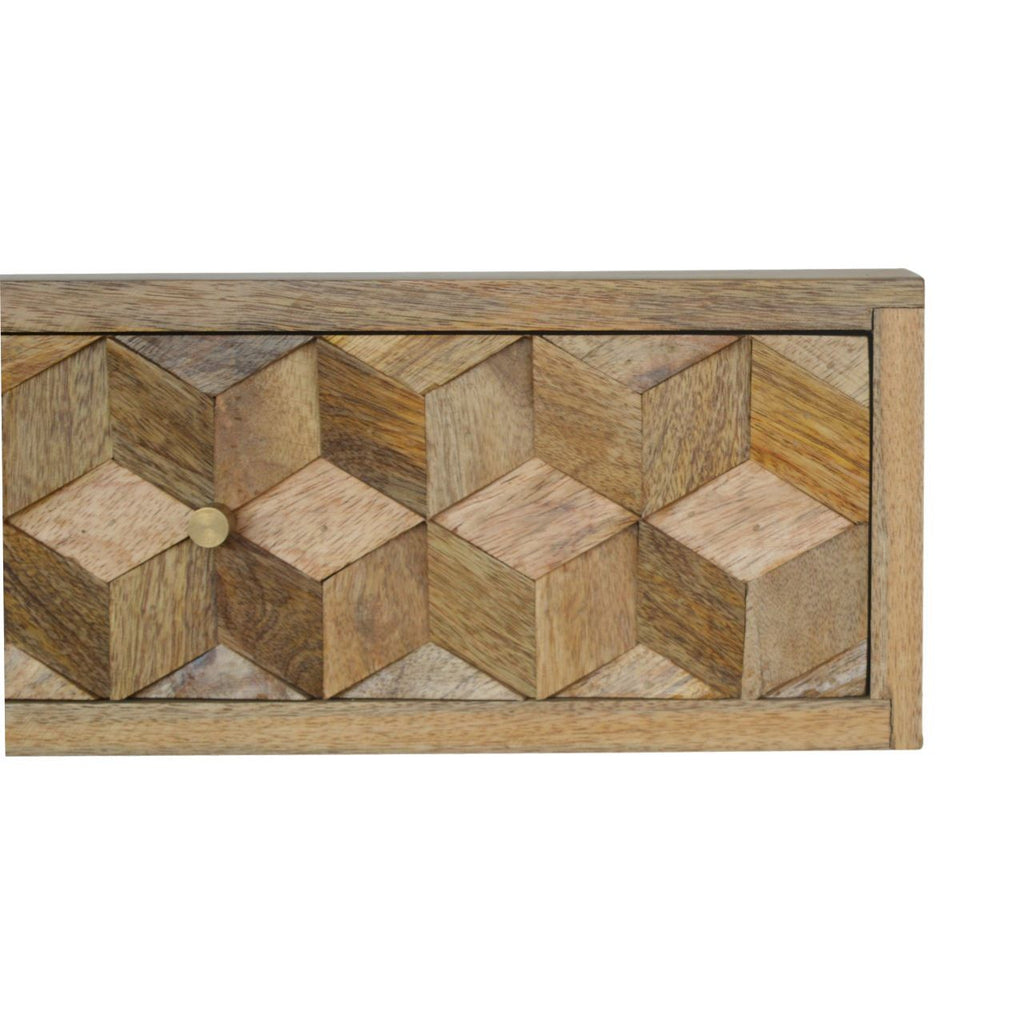 Floating Cube Carved Bedside