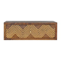 Wall-Mounted Chevron Bedside Table