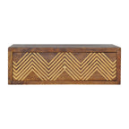Wall-Mounted Chevron Bedside Table
