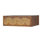Wall-Mounted Chevron Bedside Table
