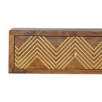 Wall-Mounted Chevron Bedside Table