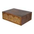 Wall-Mounted Chevron Bedside Table