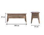 Solid Wood Lid-Up Storage Bench