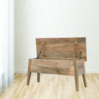 Solid Wood Lid-Up Storage Bench