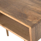 Oak-Tone Open Shelf Writing Desk
