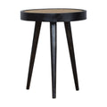 Carbon Black Rattan End Table