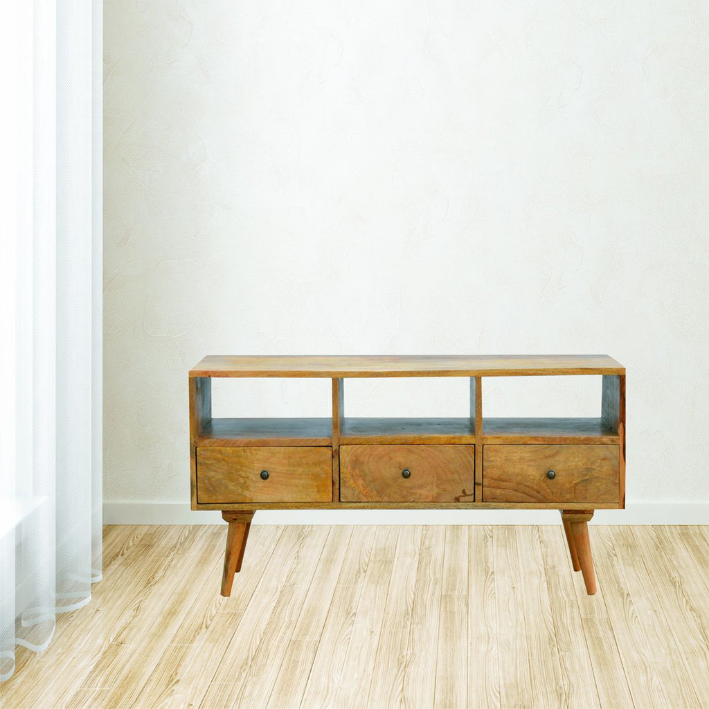 Nordic Style TV Unit with 3 Drawers
