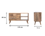 Oak-Tone Multi Drawer Media Unit