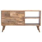 Oak-Tone Multi Drawer Media Unit