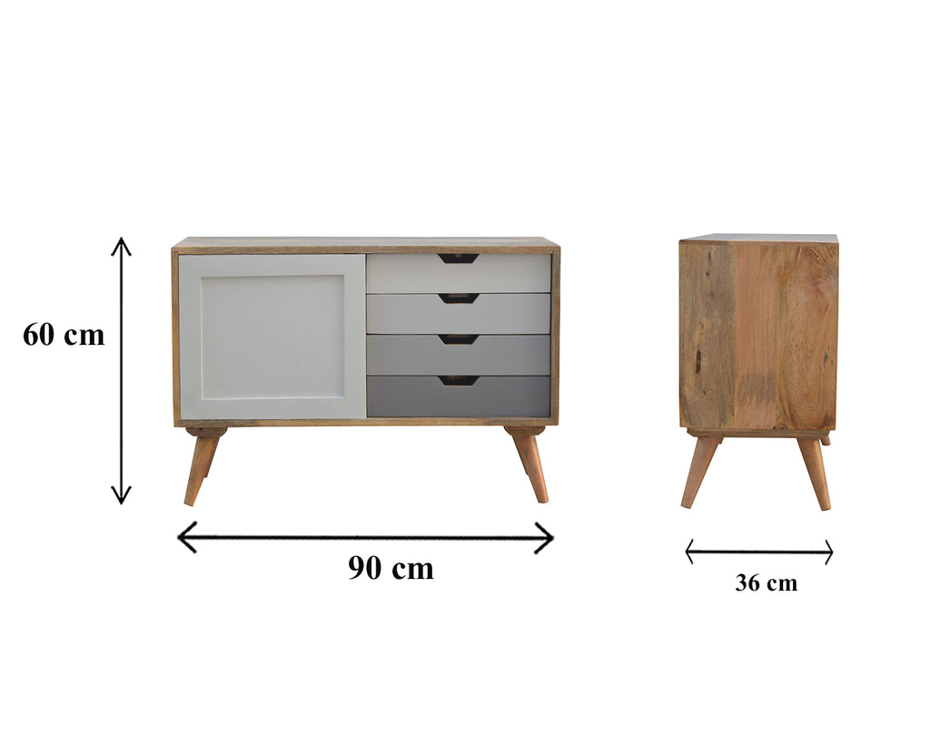 Grey Gradient Sliding Sideboard