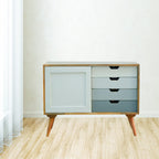 Grey Gradient Sliding Sideboard