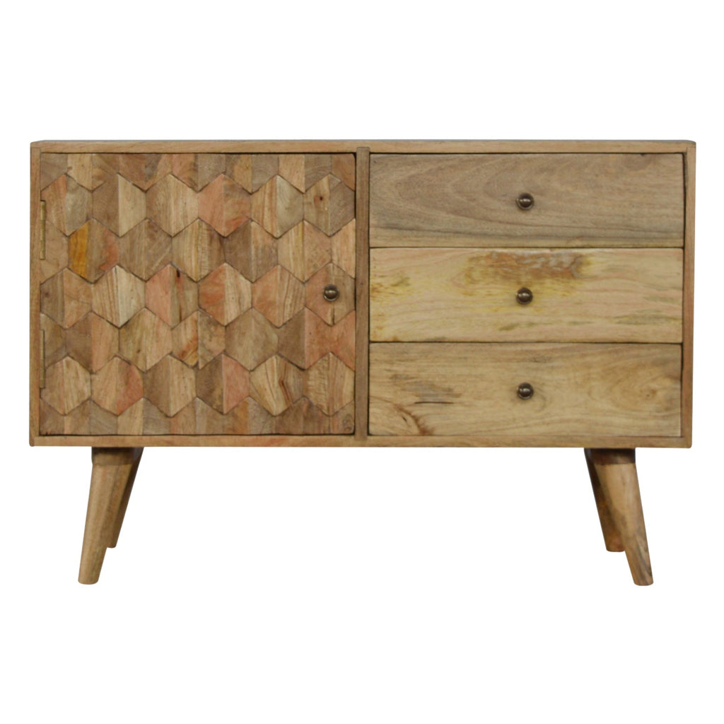 Grey Gradient Sliding Sideboard