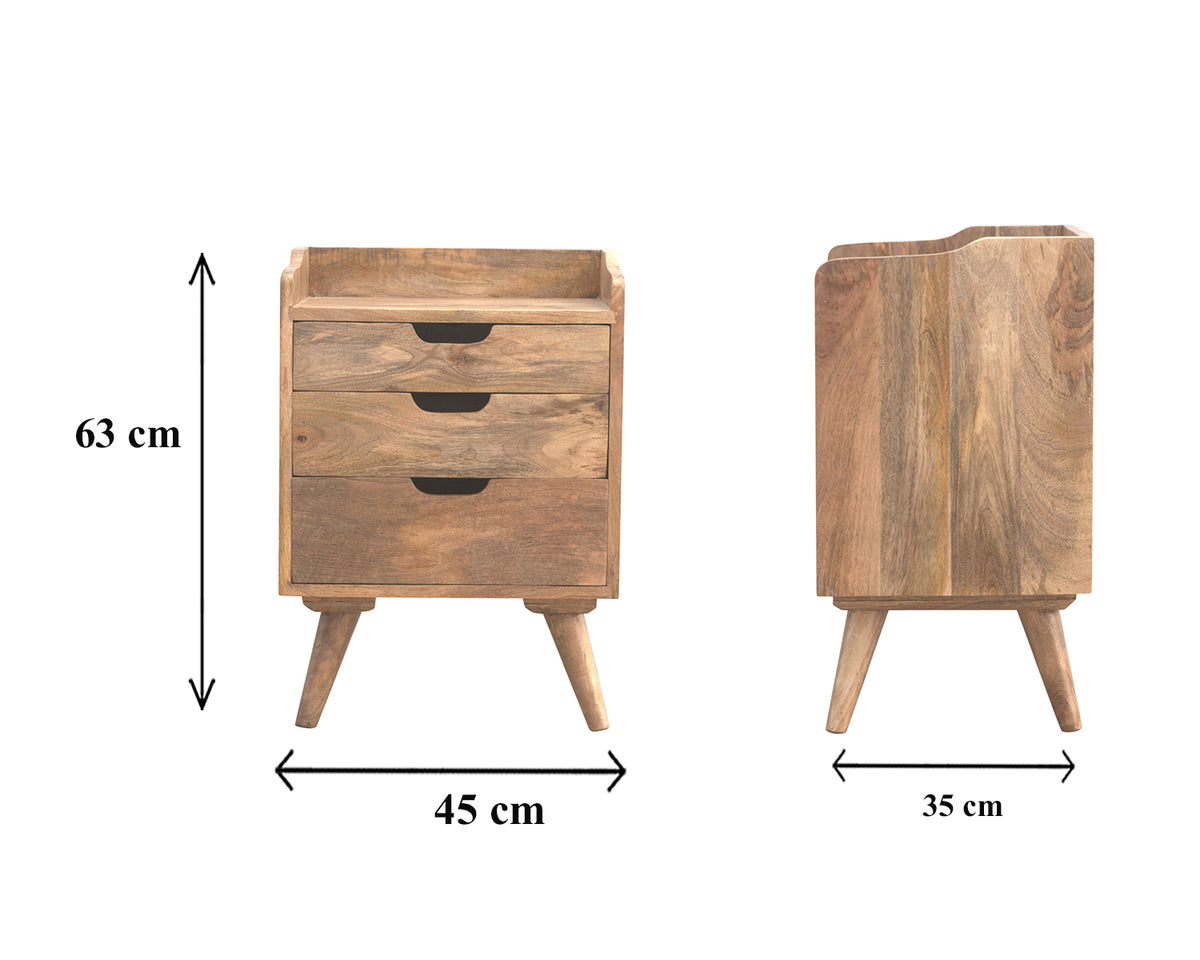 3 Drawer Gallery Bedside