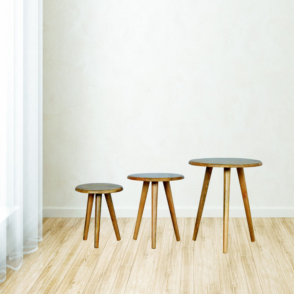 Oak-ish Nordic Nesting Stools