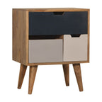 Navy Multi 3 Drawer Bedside