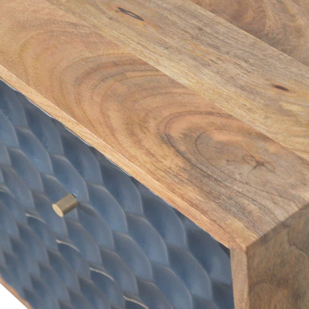Navy Blue Honeycomb Bedside