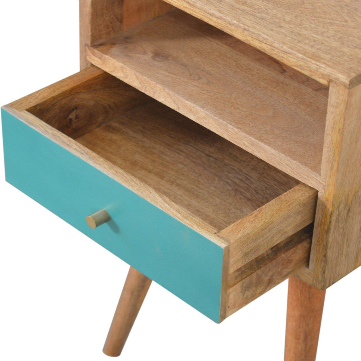 Mini Teal Hand Painted Bedside