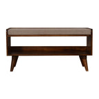 Brown Tweed Seat Pad Bench