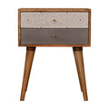 Grey Patterned Bedside