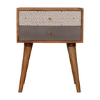 Grey Patterned Bedside