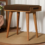 Multi Tweed Tray Style Footstool