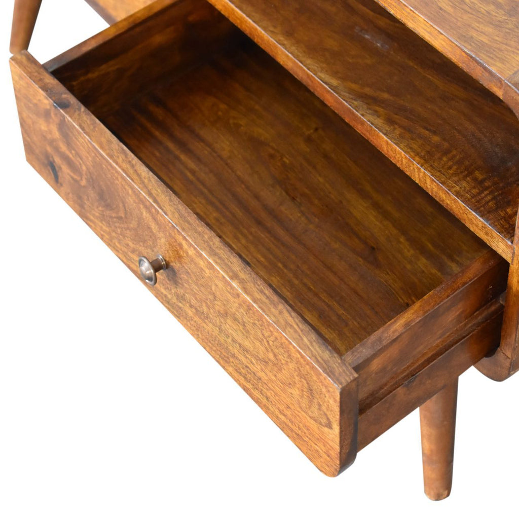 Curve Chestnut Cable TV Unit