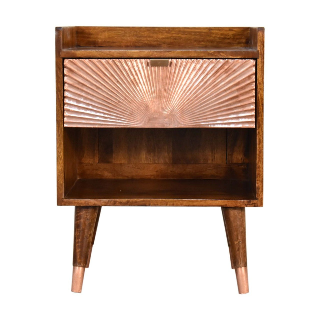 Manila Copper 1 Drawer Bedside
