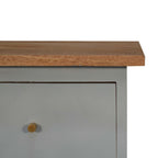 Sky Blue Hand Painted Bedside Table