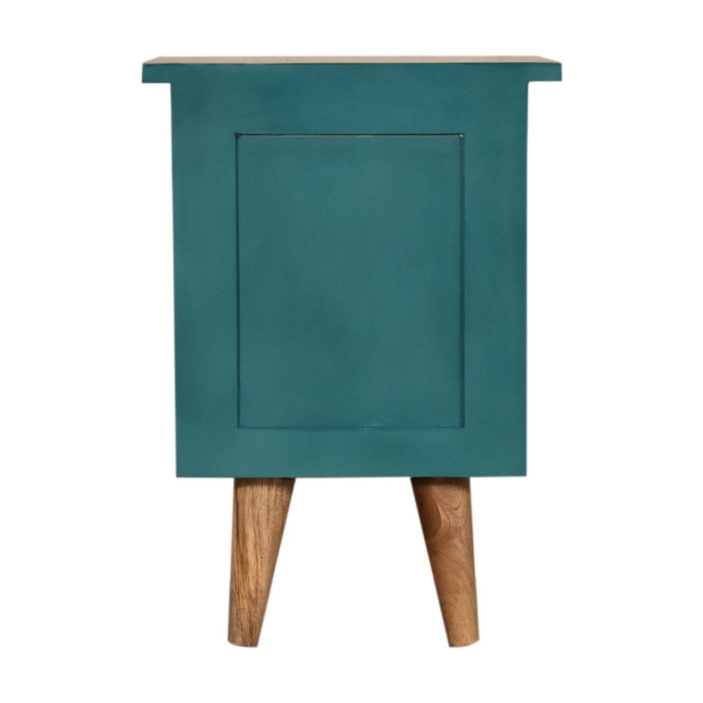 Teal Hand Painted Bedside