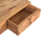 Oak-Tone Copper Inlay Coffee Table