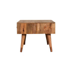 Oak-Tone Copper Inlay Coffee Table